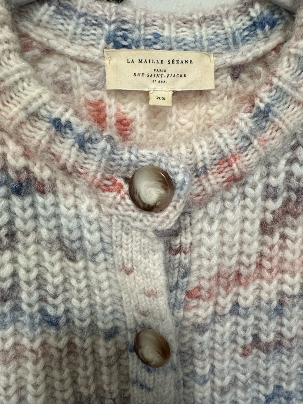 Sezane Pierre Cardigan Sweater - Pastel Multi - Picture 6 of 8